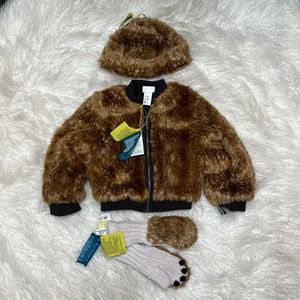 H&M Unicef Kids Faux Fur Jacket, Hat & Glove Set Size 2y-4y